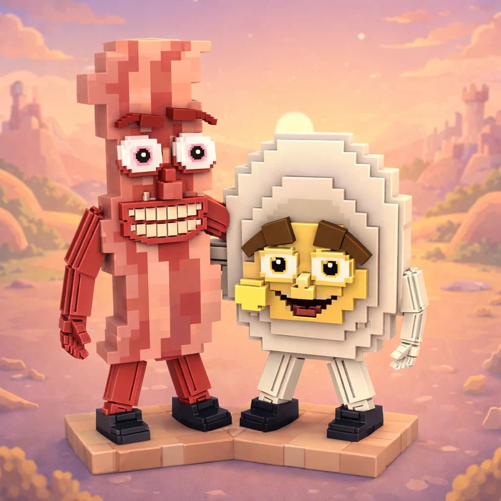 Brainrot character 19: bacuru and egguru