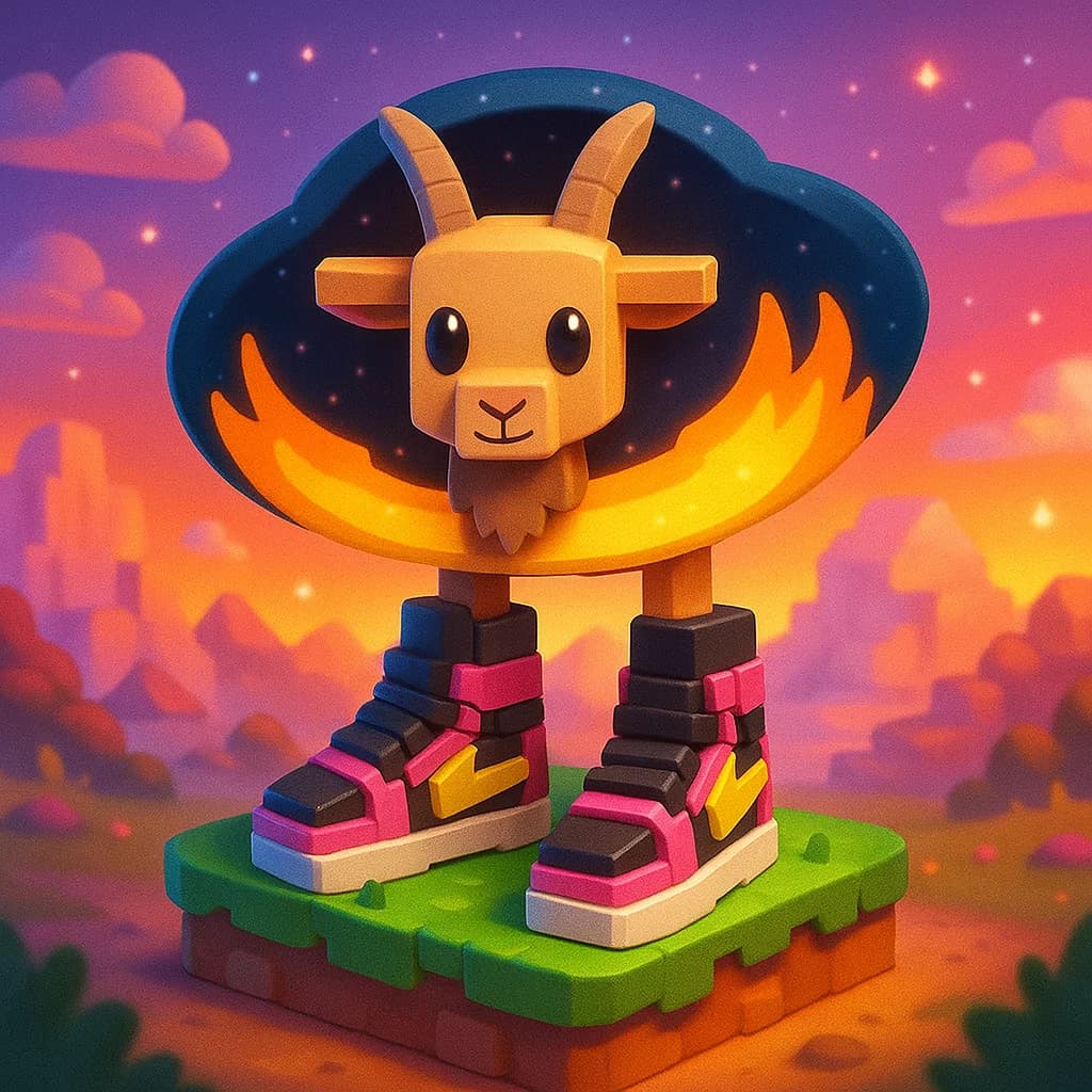 Brainrot character 37: blackhole goat