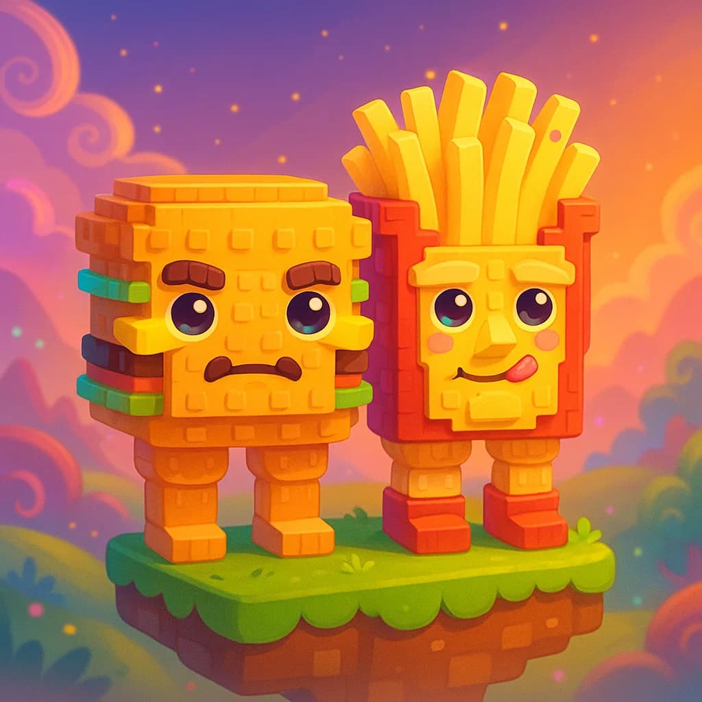 Brainrot character 68: burguro and fryuro