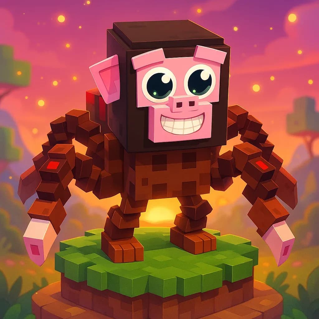 Brainrot character 105: chimpanzini spiderini