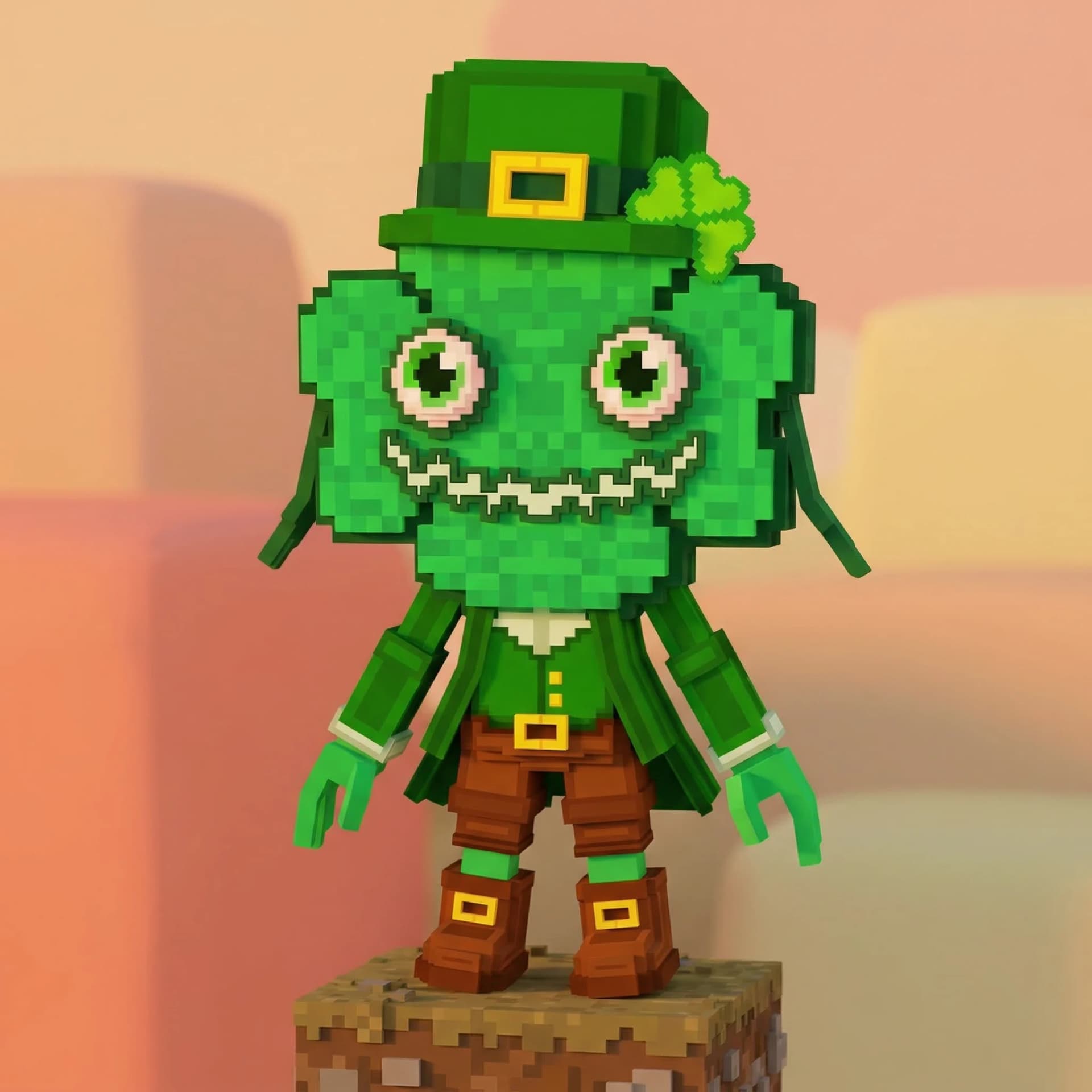 Brainrot character 112: cloverat clapat
