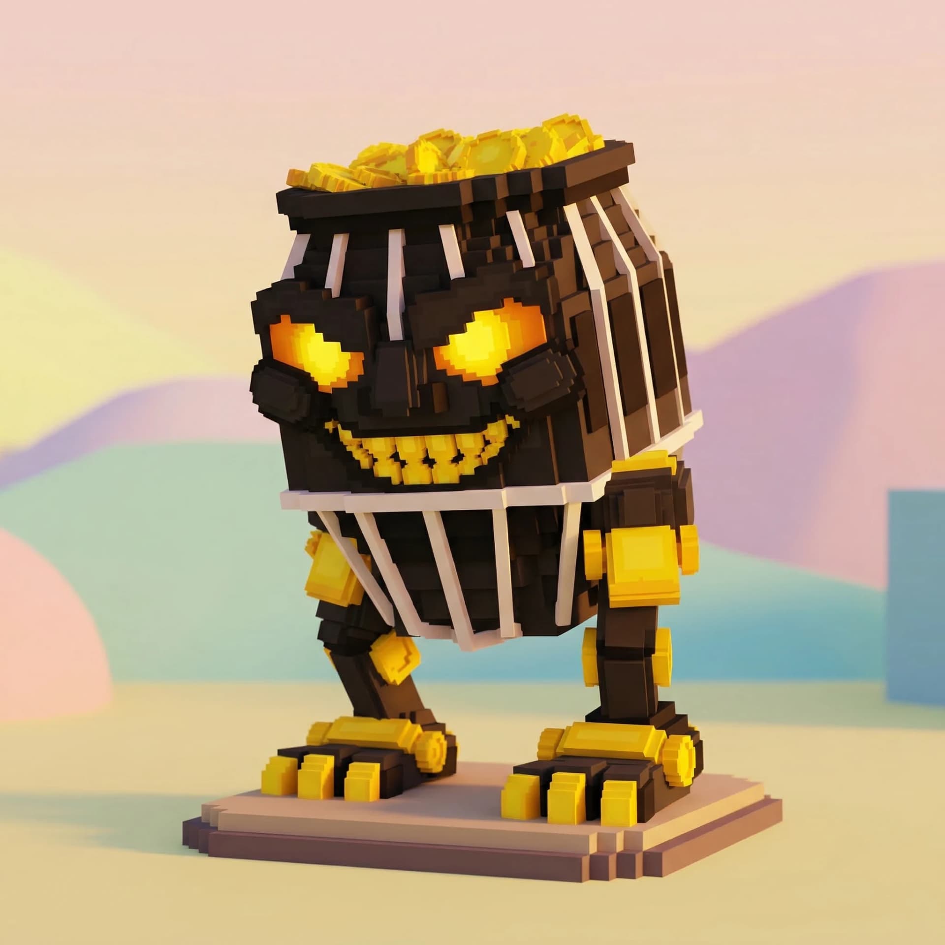 Brainrot character 194: gold gold gold