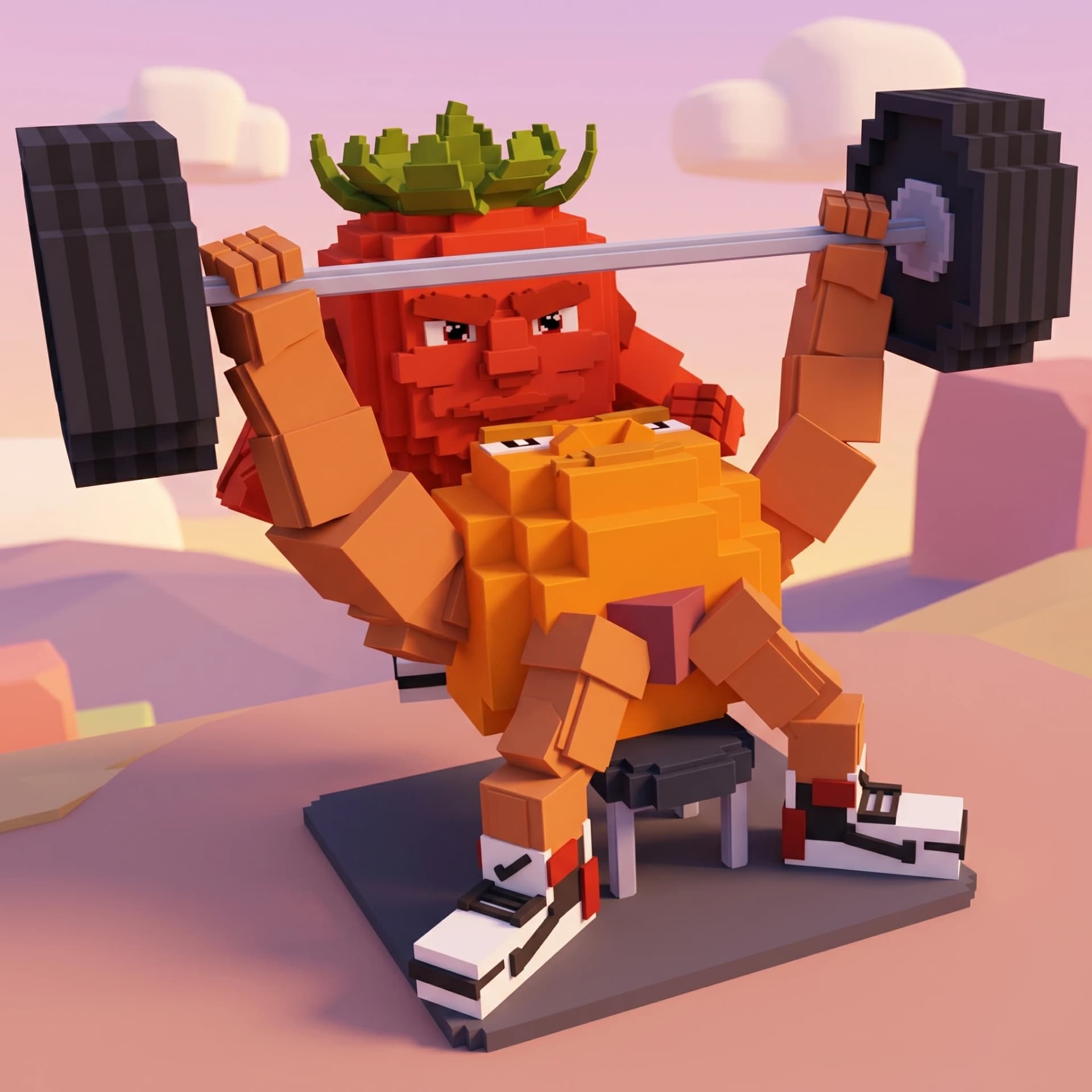 Brainrot character 203: gym bros