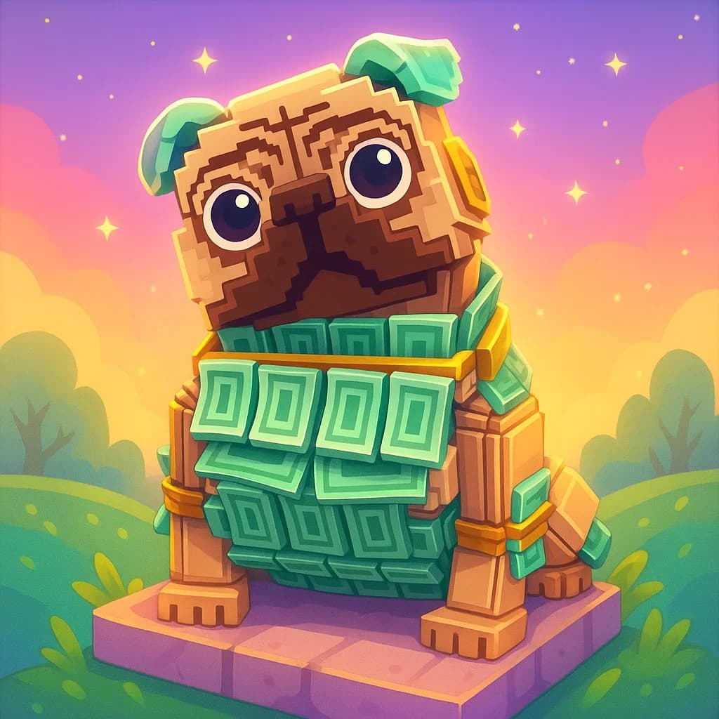 Brainrot character 335: money money puggy