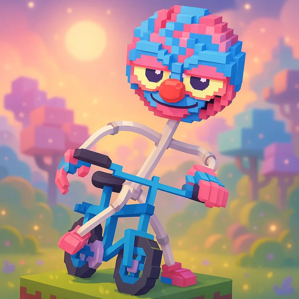 Brainrot character 385: pirulitoita bicicleteira