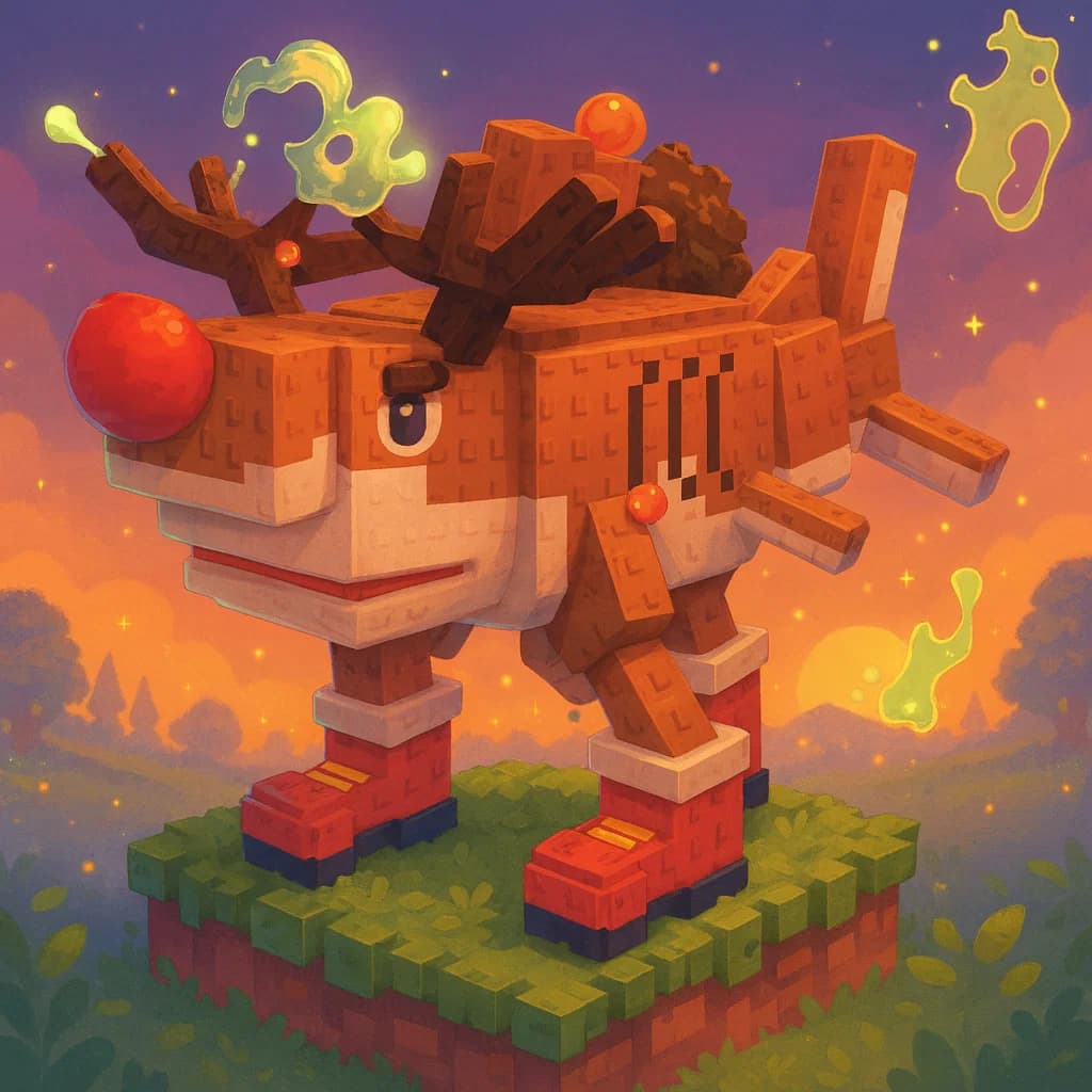 Brainrot character 404: reindeer tralala