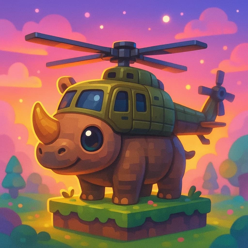 Brainrot character 406: rhino helicopterino