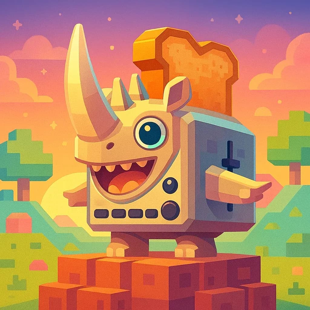 Brainrot character 407: rhino toasterino