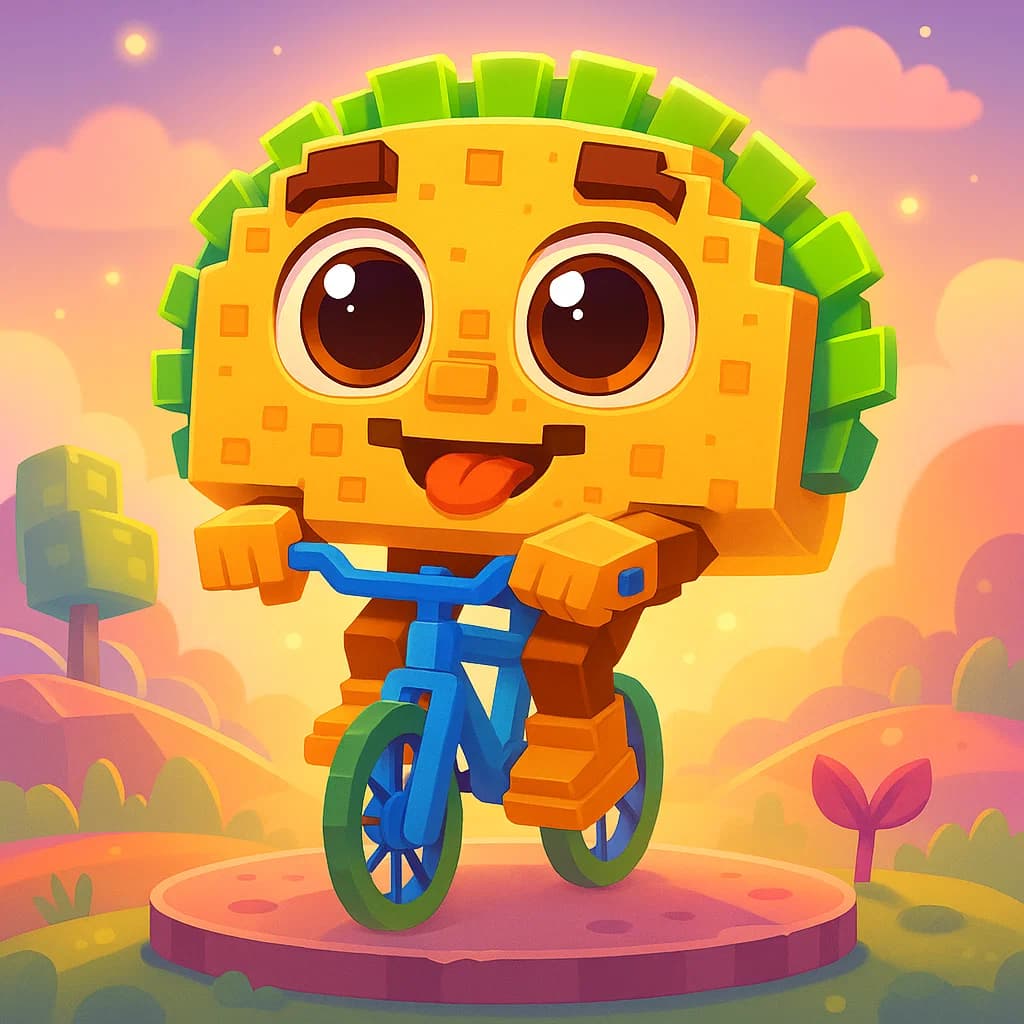 Brainrot character 453: tacorita bicicleta