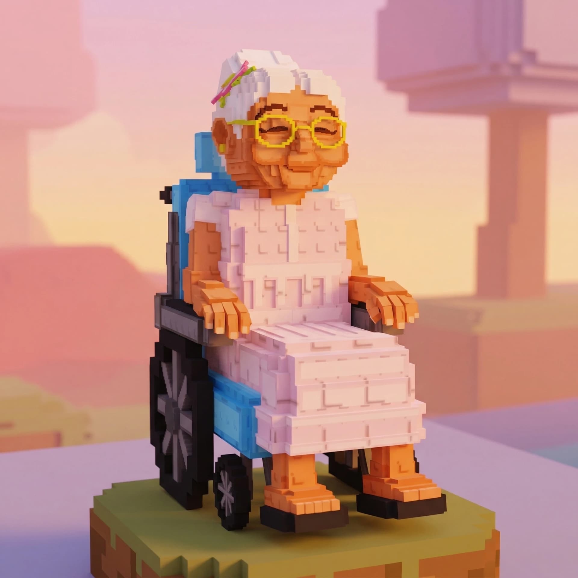 Brainrot character 500: wheelchair granny