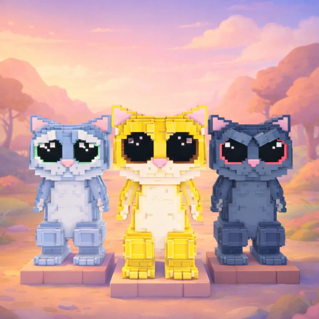 Brainrot character 214: los mi gatitos